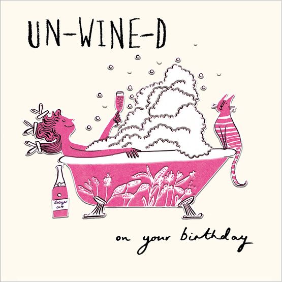 Unwine-d Greetings Card