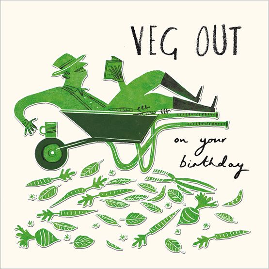 Veg Out Greetings Card