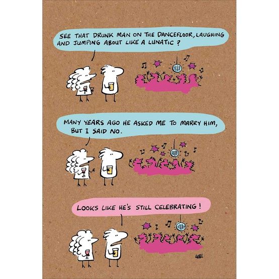 Drunk Man Greetings Card