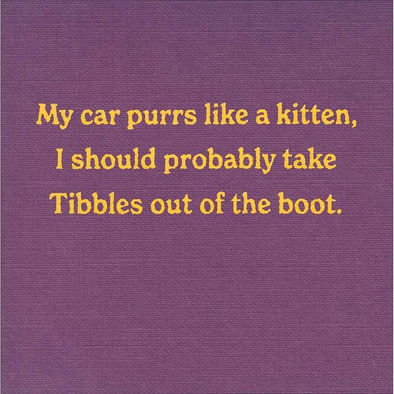 Purring Car Greetings Card