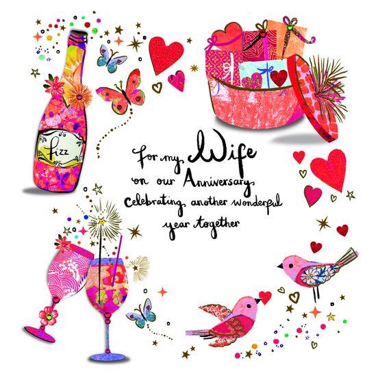 Wife Anniversary Greetings Card