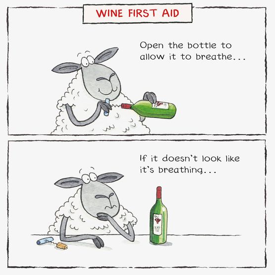 Wine First Aid Greetings Card