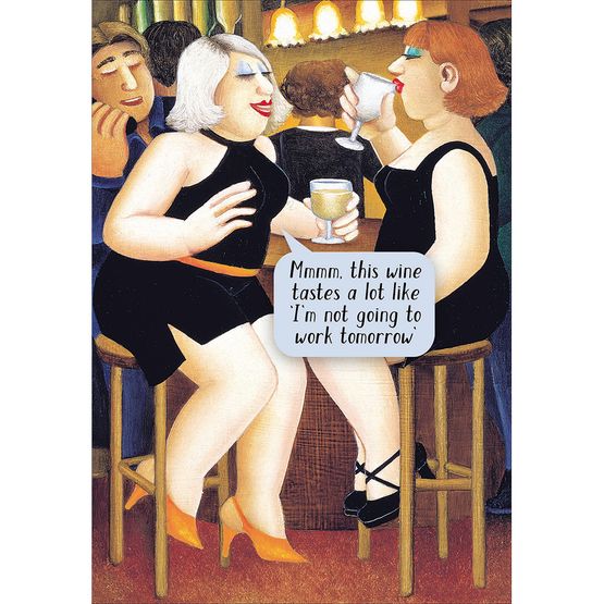 Wine time whispers Greetings Card