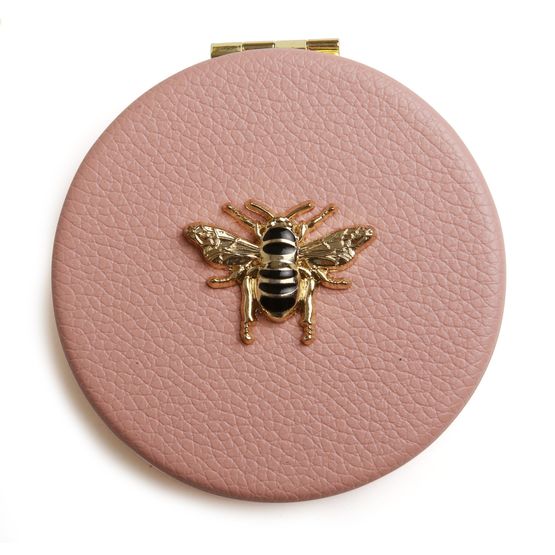 Alice Wheeler London - Round Compact Mirror Pink