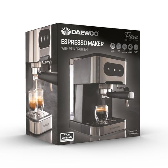 Daewoo - 20Bar Espresso Coffee Maker With Steam Wand