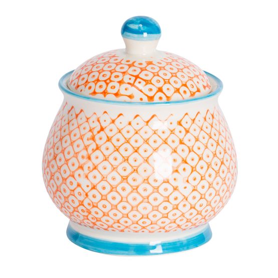 Nicola Spring - 10cm Sugar Bowl - Orange