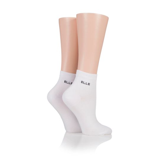 Elle - Bamboo Anklet White 2 Pair Pack