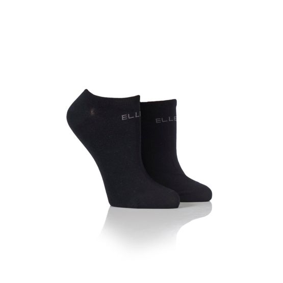 Elle - Bamboo No Show Socks Black 2 Pair Pack