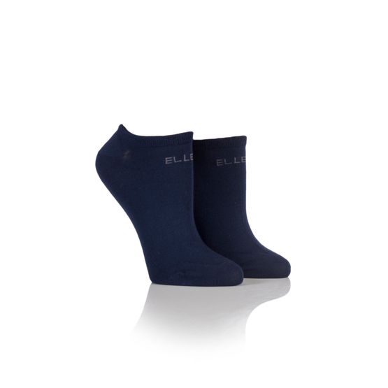 Elle - Bamboo No Show Socks Navy 2 Pair Pack