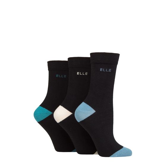 Elle - Cotton Socks Blues 3 Pair Pack