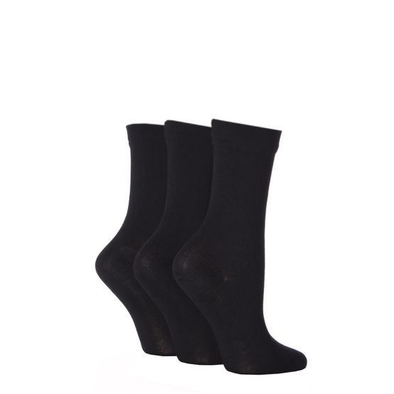 Sockshop - Gentle Bamboo Socks Black 3 Pair Pack