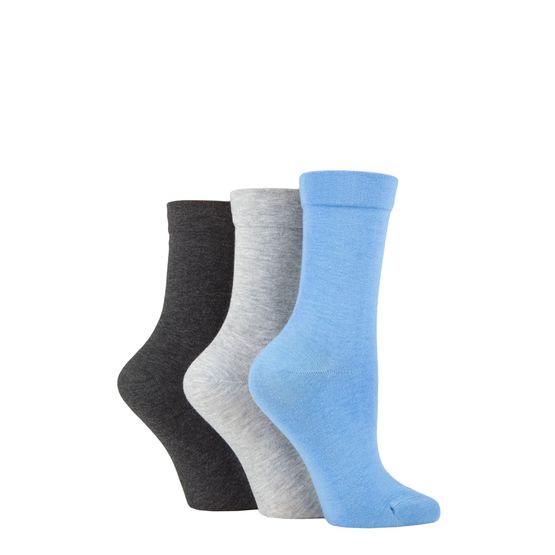Sockshop - Gentle Bamboo Socks Blue Mix 3 Pair Pack