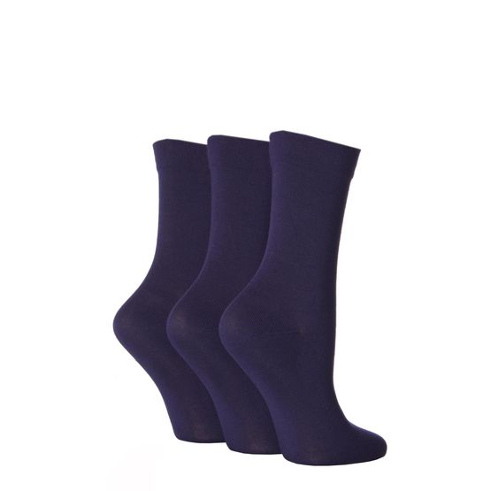 Sockshop - Gentle Bamboo Socks Navy 3 Pair Pack