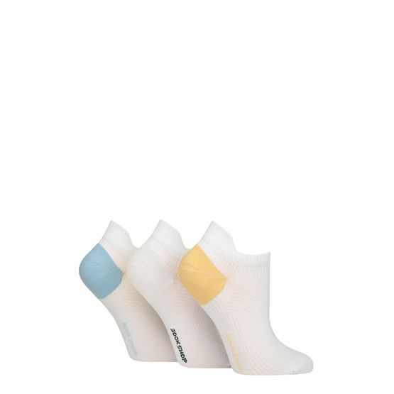 Sockshop - Sports No Shows Sicilian Lemon 3 Pair Pack