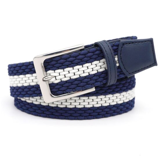 Stretchy Belt - Blue &amp; White Stripe Medium/Large