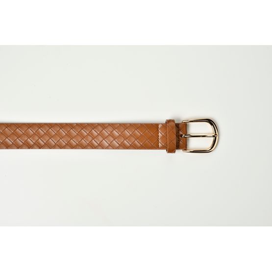 Forest Collection - Woven Look Leather Belt Tan Large