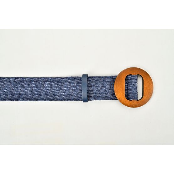 Solis - Rattan Style Stretchy Belt Navy