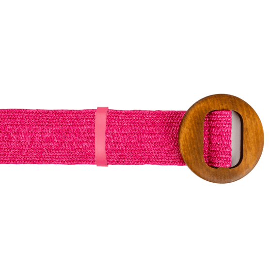 Solis - Rattan Style Stretchy Belt Raspberry