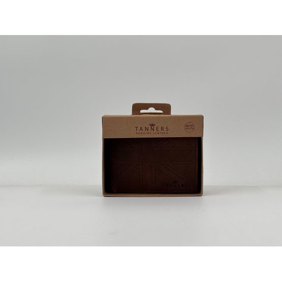 Tanners - Waxed Hunter Leather Wallet Union Jack