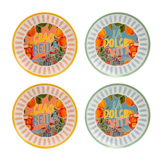 Portofino - Decorated Plates Set of 4
