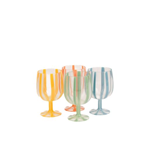 Portofino - Stacking Wine Glasses Stripe Set of 4