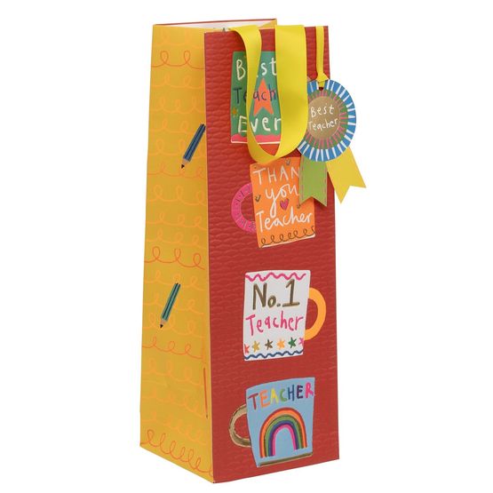 Glick - XL Bottle Gift Bag Best Teacher