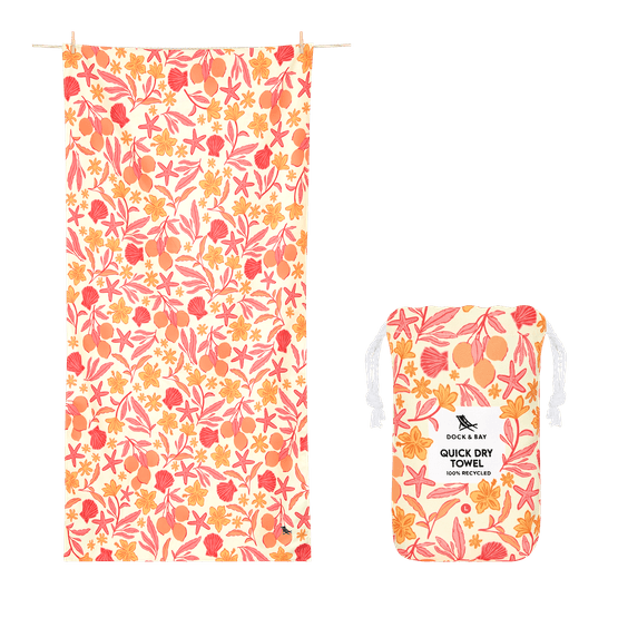 Dock &amp; Bay - Beach Towel Tangerine Tide