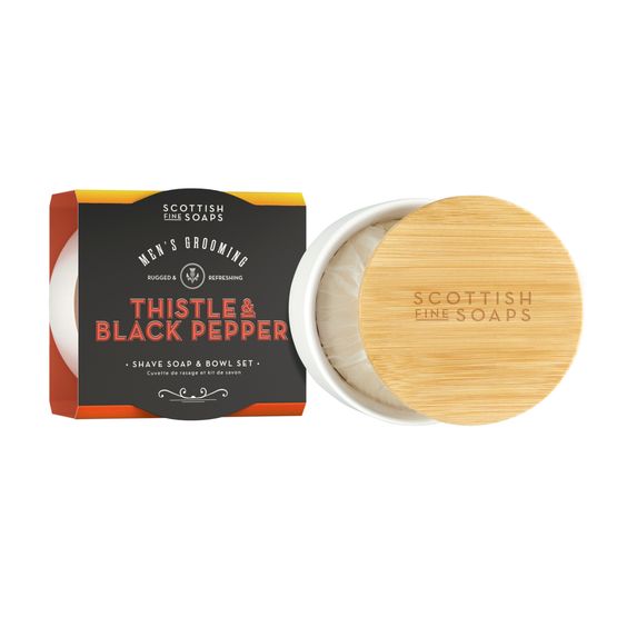 The Scottish Fine Soaps Company - Men's Grooming Thistle &amp; Black Pepper Shave Soap &amp; Bowl Set