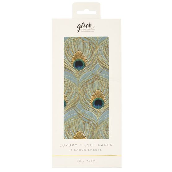 Glick - Peacock Quill Patterned Tissue