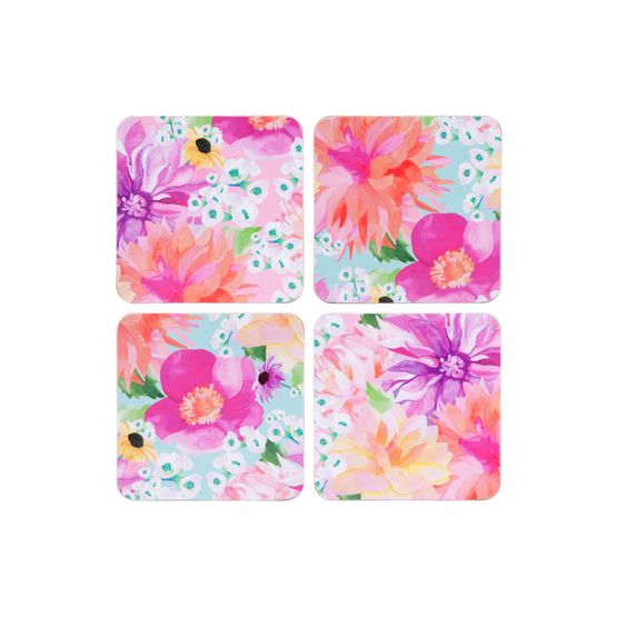 Maxwell Williams - Teas &amp; Cs Dahlia Daze Coaster Set of 4