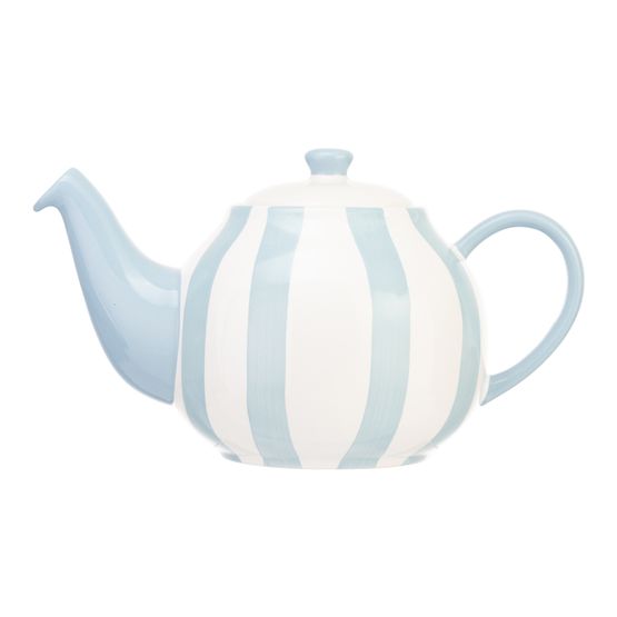 Siip - Wide Vertical Stripe 6 Cup Teapot Blue