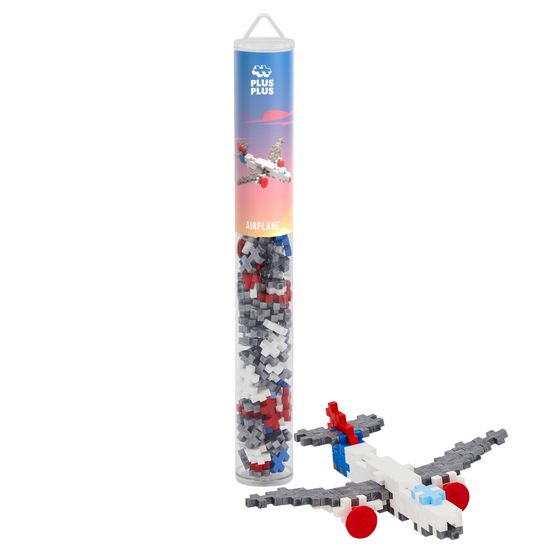 Plus-Plus - Airplane Tube 100 Piece 2D or 3D Puzzle
