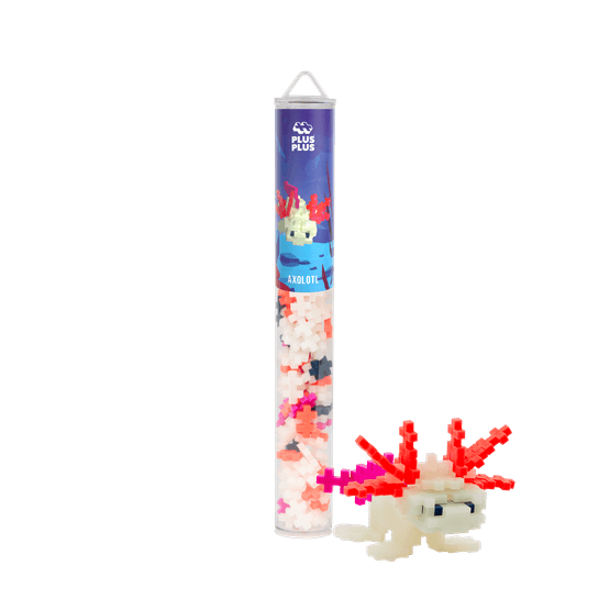 Plus-Plus - Axolotl Tube 100 Piece 2D or 3D Puzzle