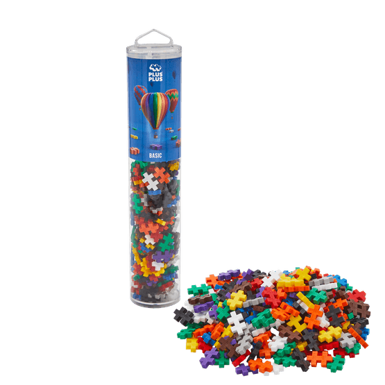 Plus-Plus - Basic Mix Tube 240 Piece 2D or 3D Puzzle