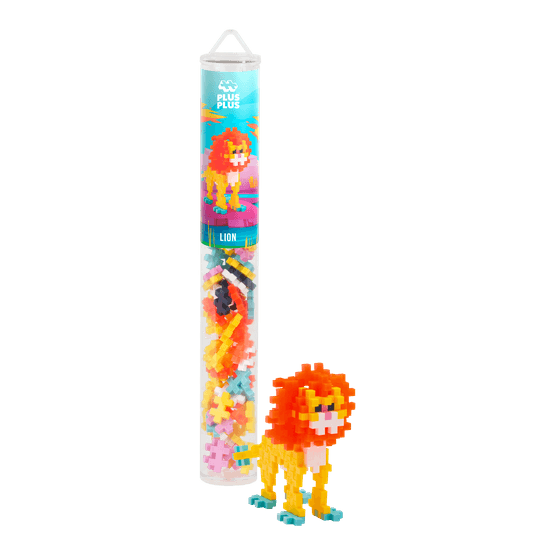 Plus-Plus - Lion Tube 100 Piece 2D or 3D Puzzle