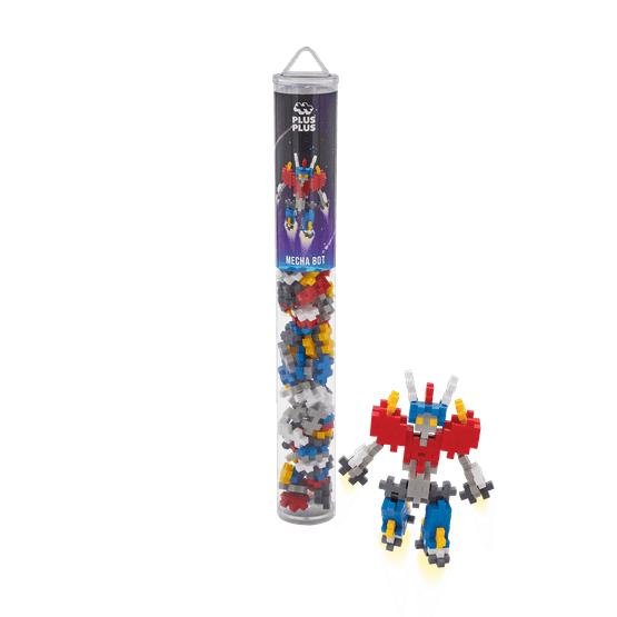 Plus-Plus - Mecha Bot Tube 100 Piece 2D or 3D Puzzle