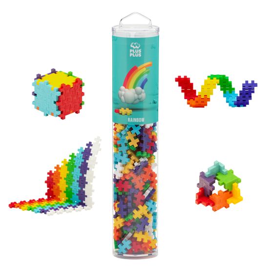 Plus-Plus - Rainbow Mix Tube 240 Piece 2D or 3D Puzzle