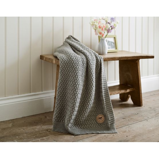 The Lyndon Company - Cadenza Knitted Throw Grey