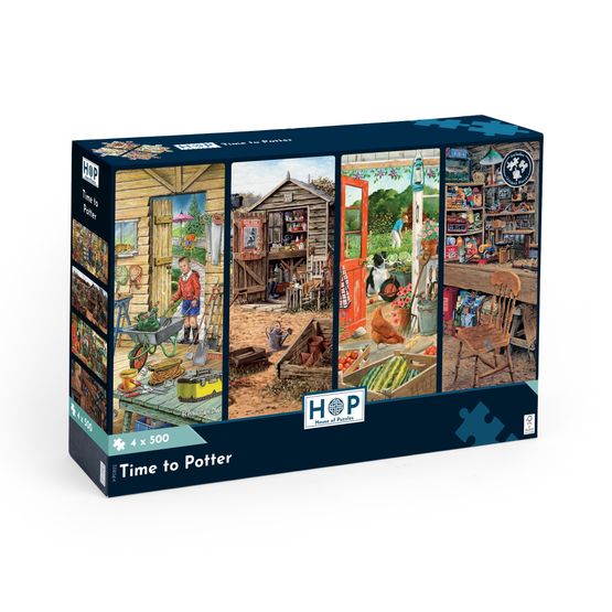 House of Puzzles - Time to Potter 4 x 500 Piece Jigsaw Puzzle