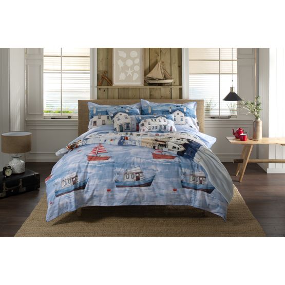 Lobster Creek - Coastal Fishing Village Duvet Set