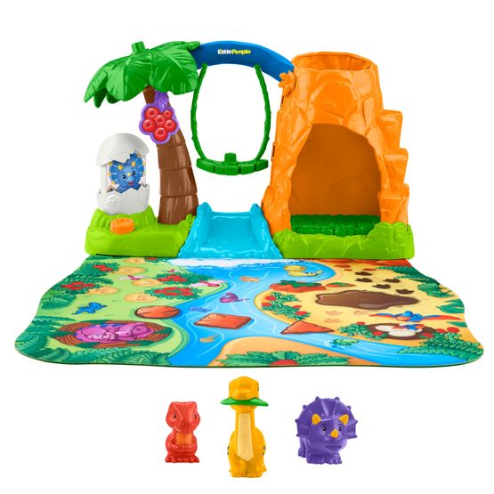 Fisher Price Little People - Dinosaur Village &amp; Playmat Playset