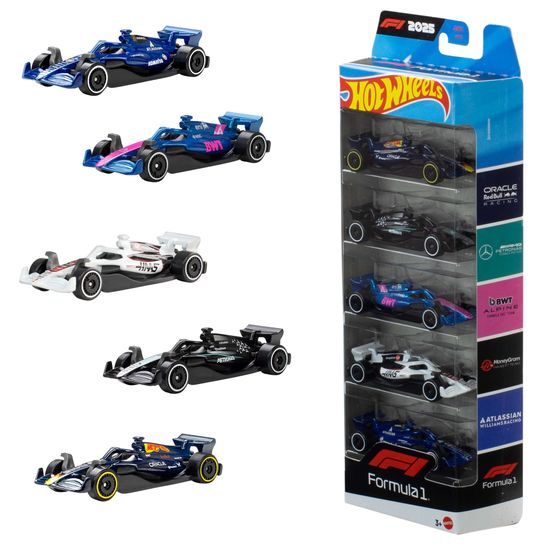 Hot Wheels - Basic Car 5 Pack Formula 1
