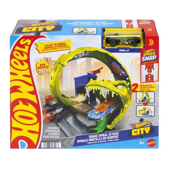 Hot Wheels - City Snake Attack Gas Station Toy Car Playset