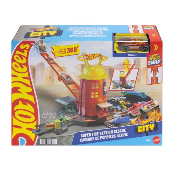 Hot Wheels - City Super Fire Station Toy Car Playset