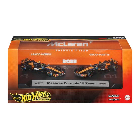 Hot Wheels - Premium Formula 1 McLaren Formula 1 Team Toy Car 2 Pack