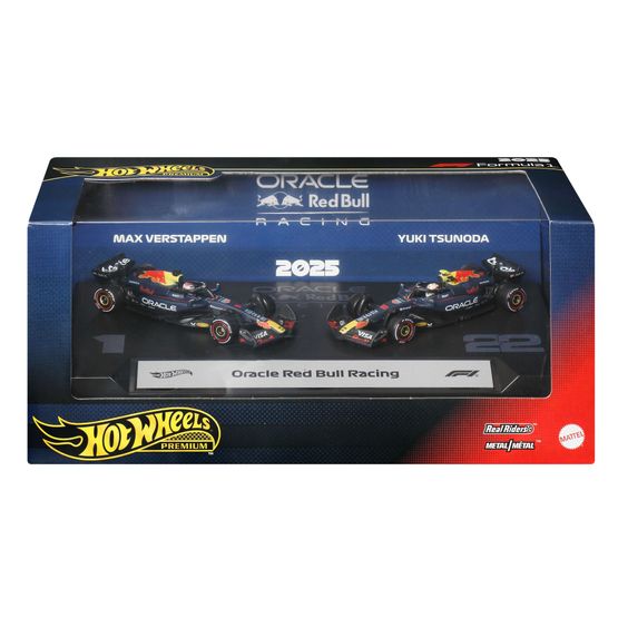 Hot Wheels - Premium Formula 1 Oracle Red Bull Racing Toy Car 2 Pack