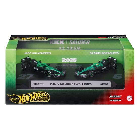 Hot Wheels - Premium Formula 1 Stake F1 Team Kick Sauber Toy Car 2 Pack