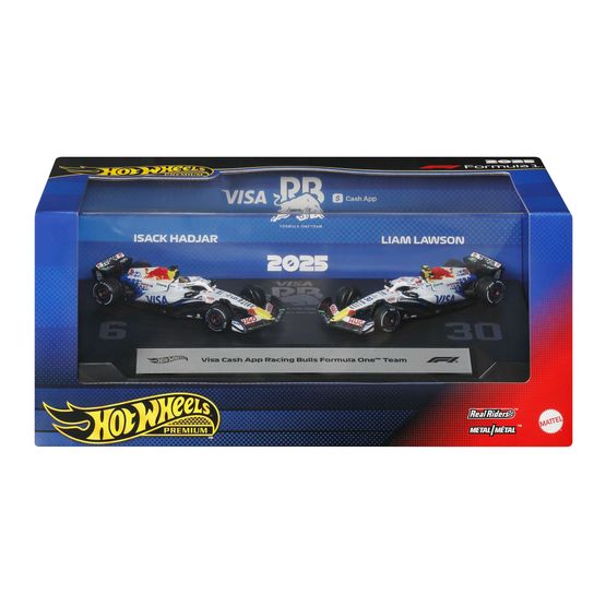 Hot Wheels - Premium Formula 1 Visa Cash App Racing Bulls F1 Team Toy Car 2 Pack