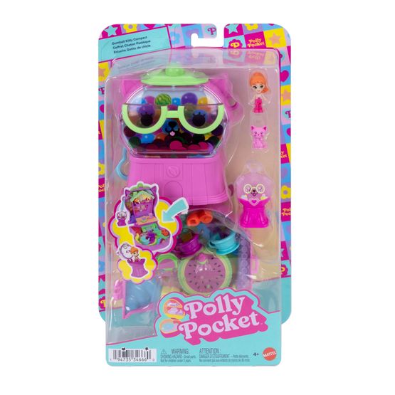 Polly Pocket - Watermelon Gumball Kitty Toy Compact