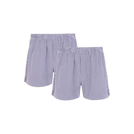 HJ Hall - Cotton Woven Boxers 2 Pair Pack Navy